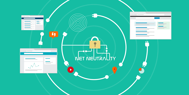 net neutrality connected on different website